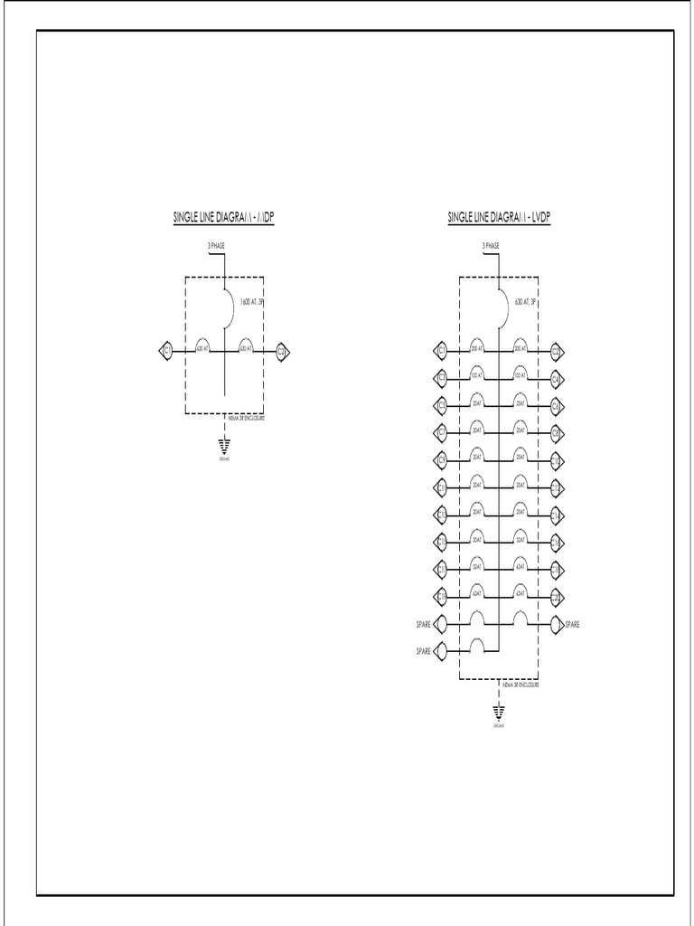 Single Line Diagram for LVDP and MDP | PDF