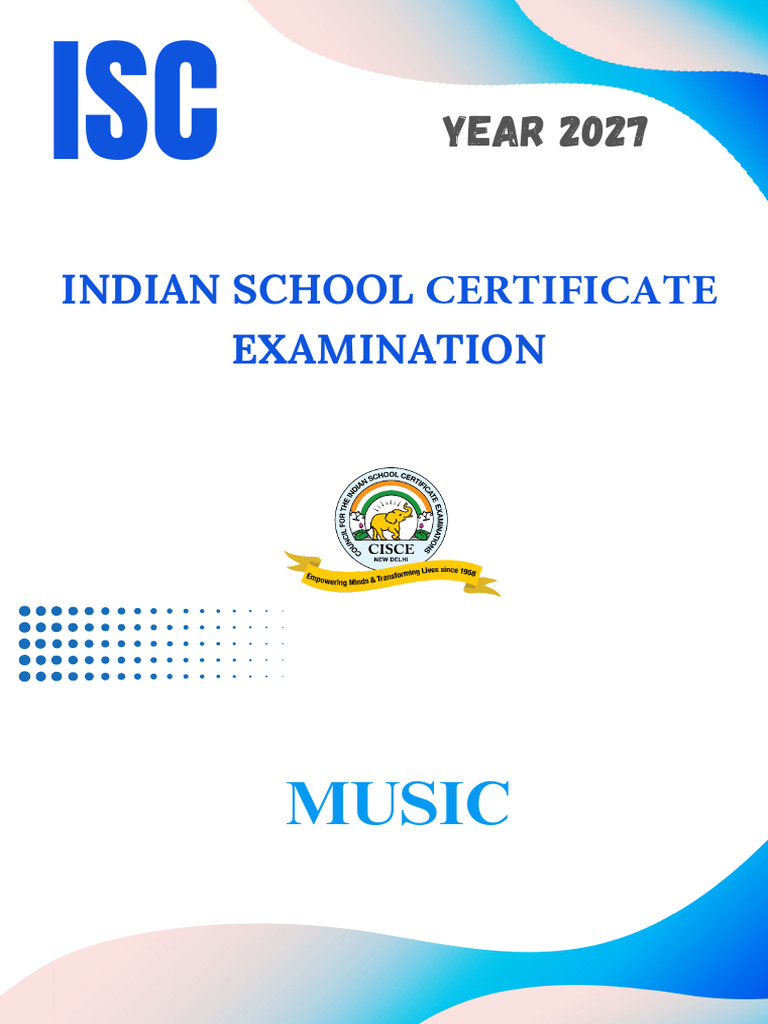 ISC Music | PDF | Musicology | Music Theory