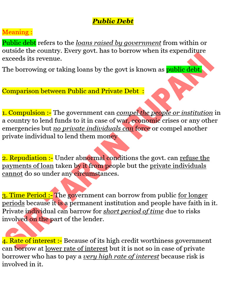 2408200908160332935public Debt | PDF | Debt | Loans