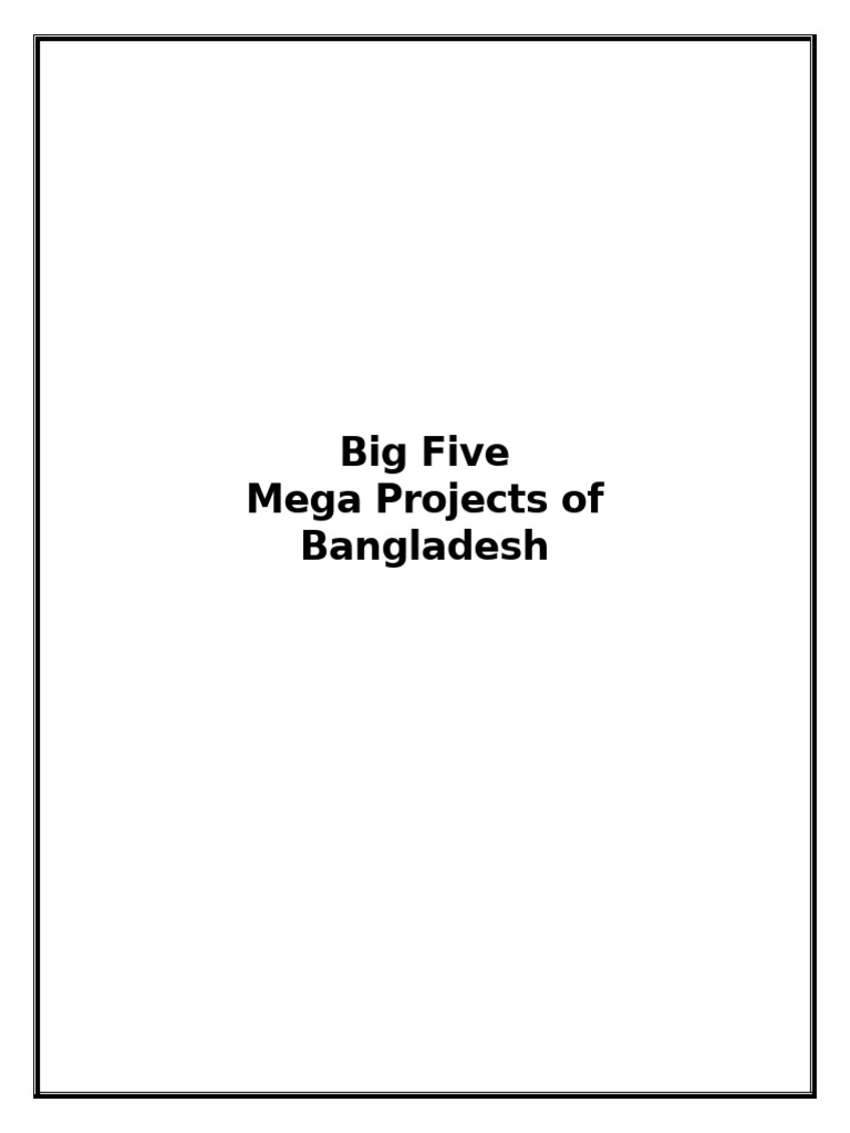 Big Five Mega Projects in Bangladesh | PDF | Rapid Transit | Transport