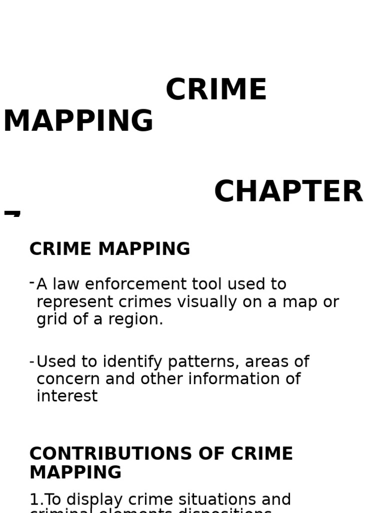 Crime Mapping Techniques and Benefits | PDF
