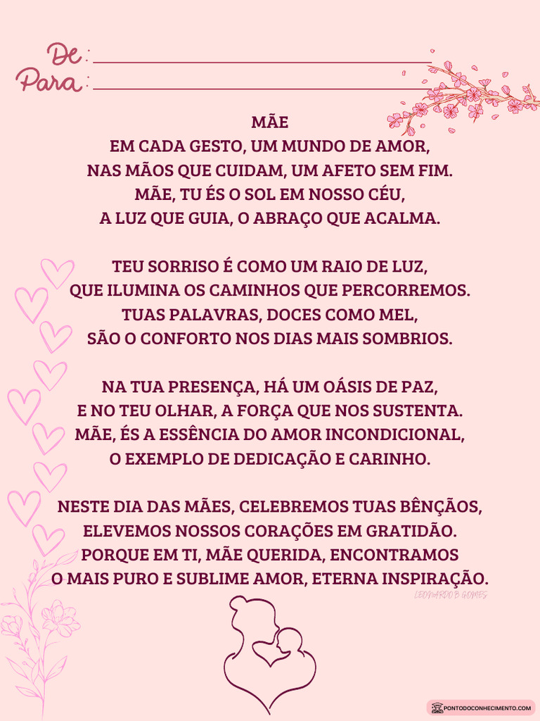 Poema de Amor para Mães | PDF