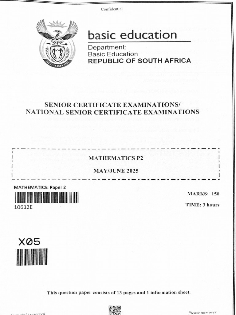 Maths P2 May June 2925 19 May 2025 18 43 05 Pdf