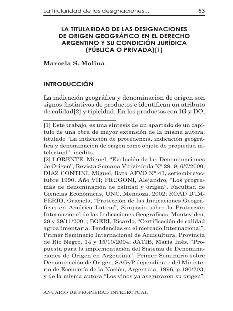 La Titularidad de Las Designaciones de Origen Geográfico | PDF ...