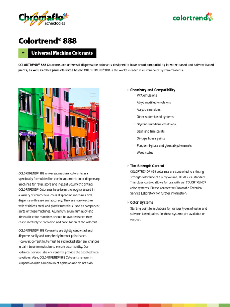 Chromaflo Technologies Colortrend 888 Product Line 250514 205034 | PDF ...