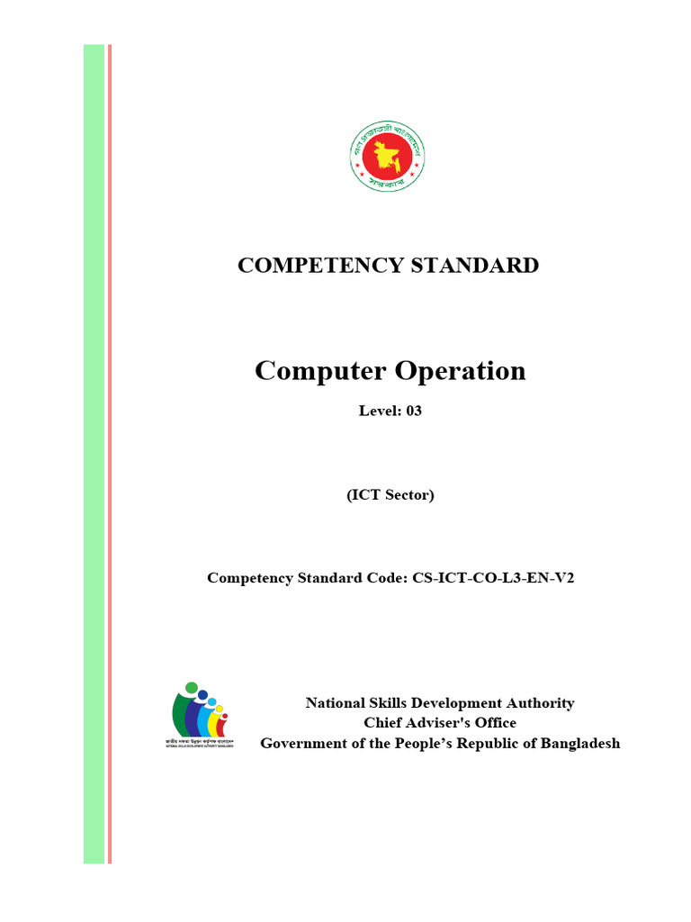 Computer Operation Level 3 Standard | PDF | Occupational Safety And ...