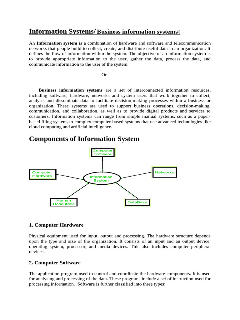 Overview of Business Information Systems | PDF | Computer Network | System