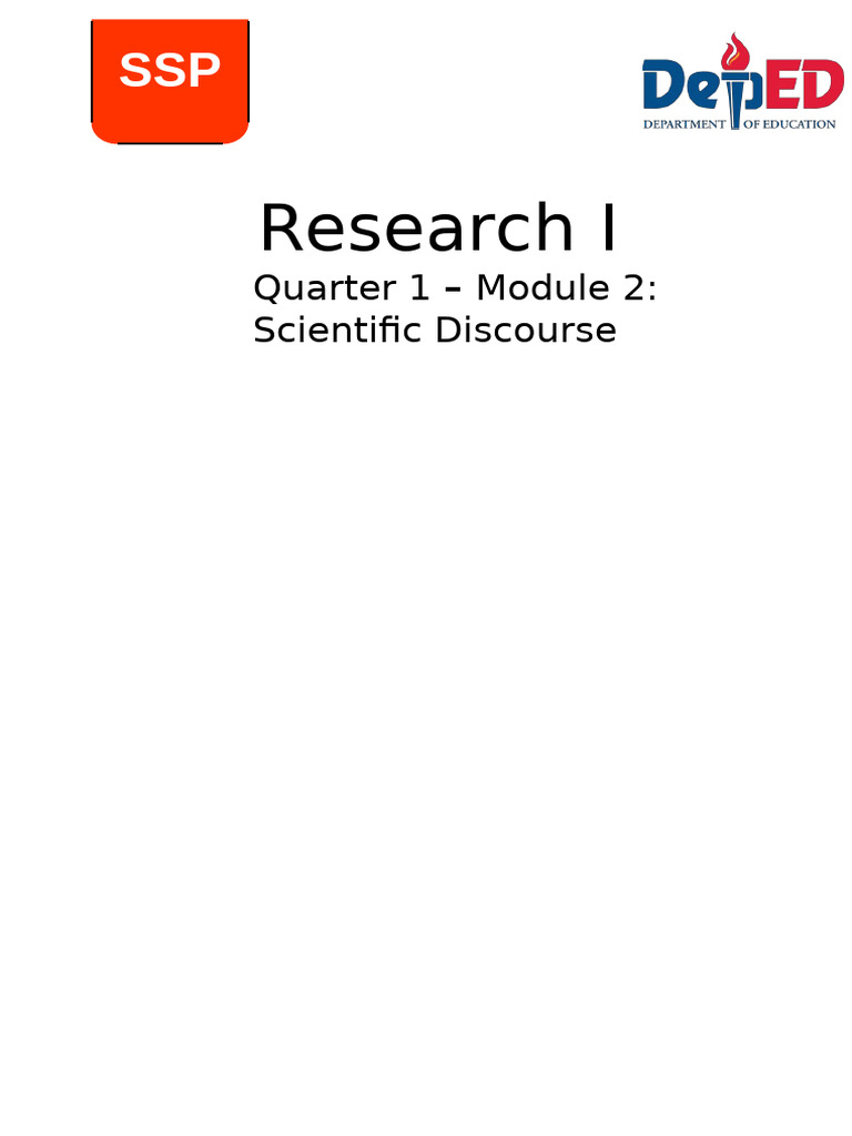 Grade 9 Scientific Discourse Module | PDF | Experiment | Scientific Method