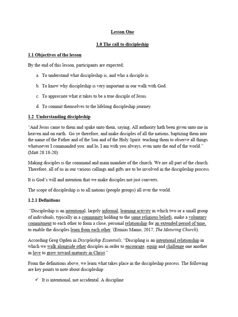 Understanding Discipleship Basics | PDF | Disciple (Christianity) | Jesus