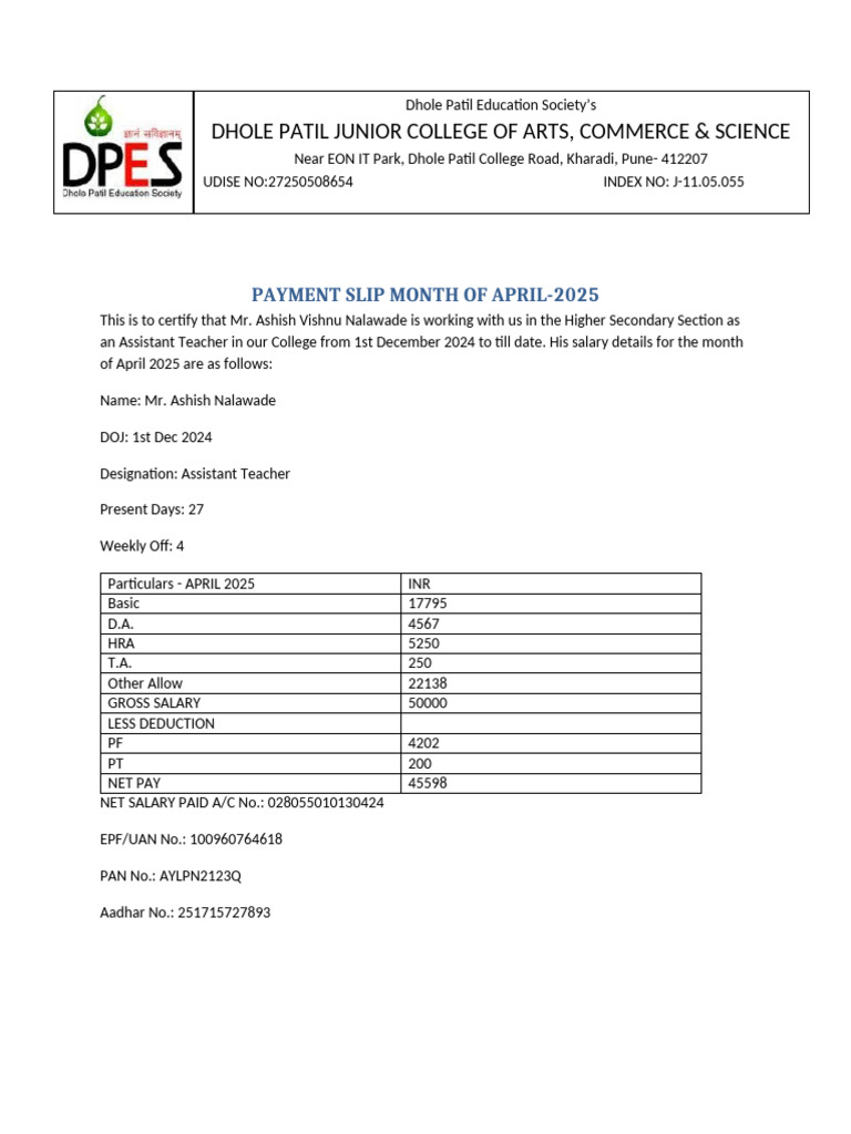 Invoice March Ashish Sir | PDF