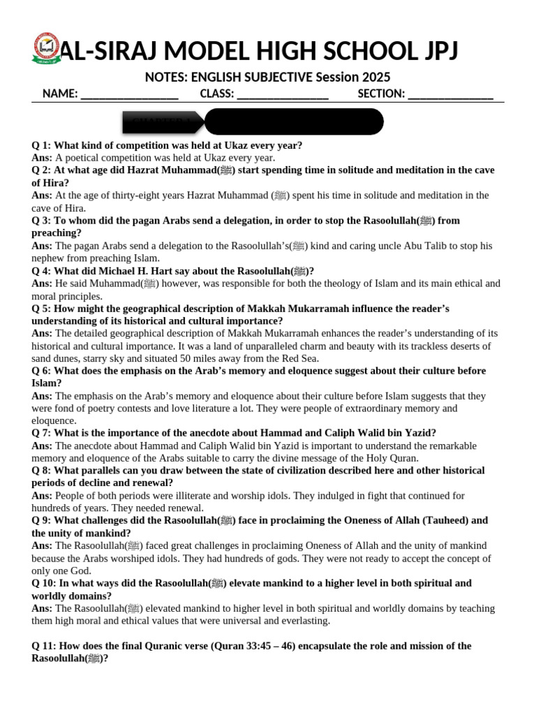 9th Class English Notes 2025 | PDF | Globalization | Entrepreneurship