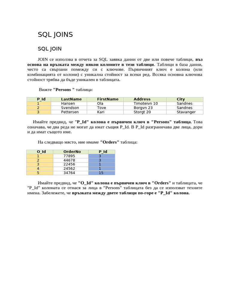 SQL Join | PDF