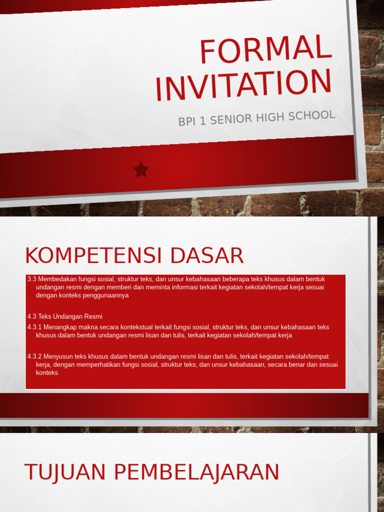 Understanding Formal Invitations | PDF
