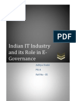 Indian IT Industry and Its Role in E-Governance