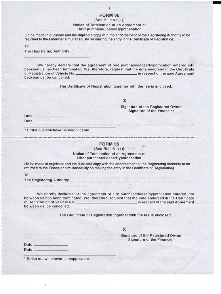 Form No.35 | PDF