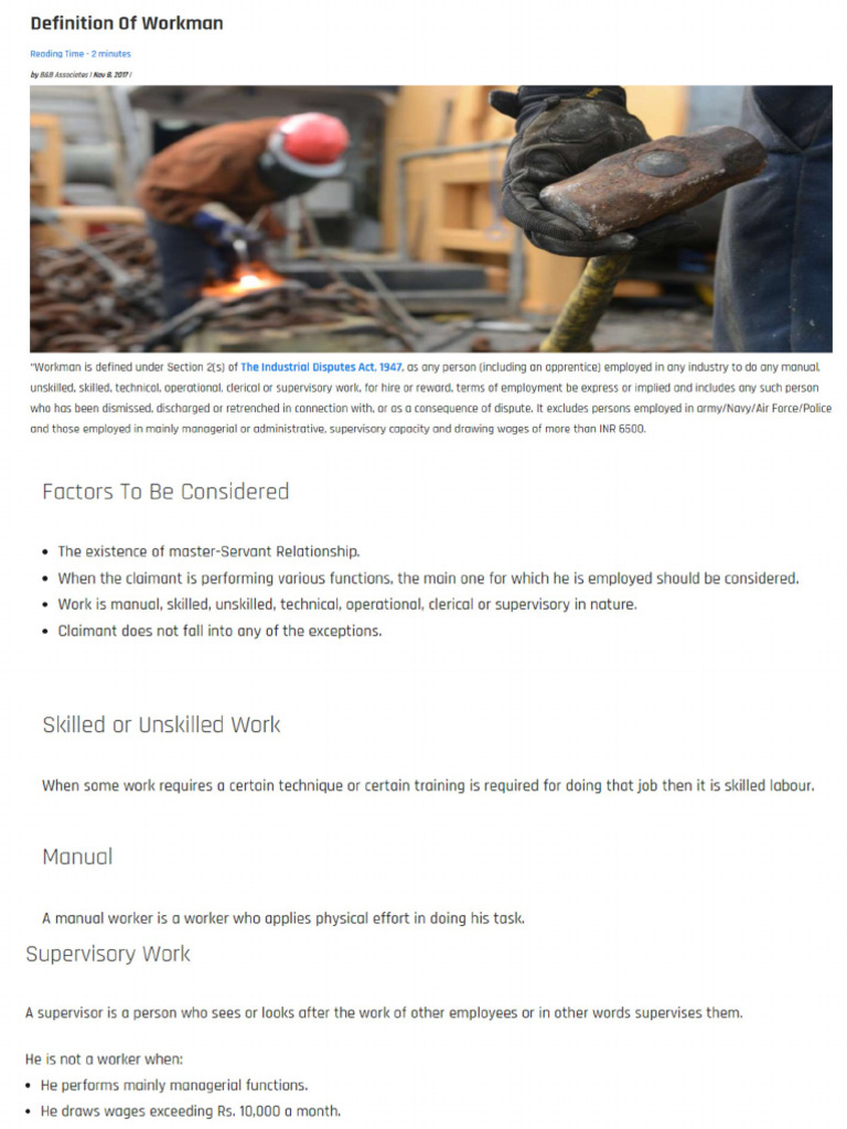 Definition of Workwoman | PDF
