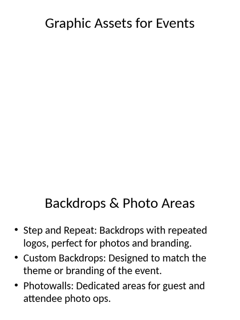 Event Graphic Assets Overview | PDF