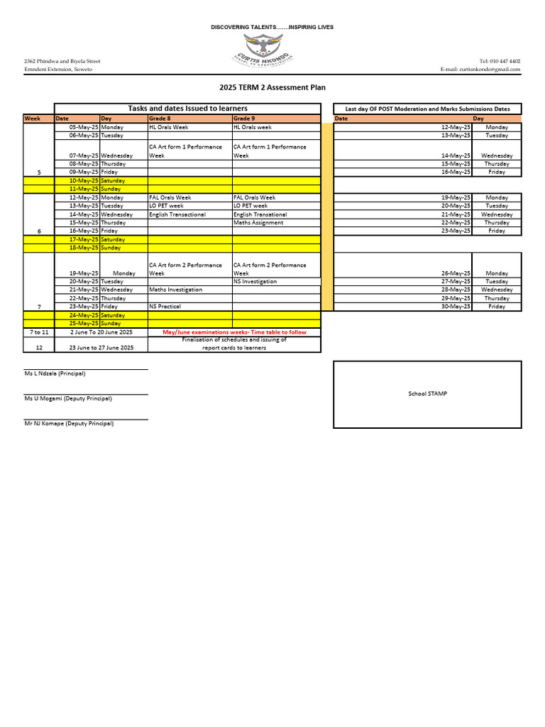 2025 Term 2 Senior Phase SBA Tasks | PDF
