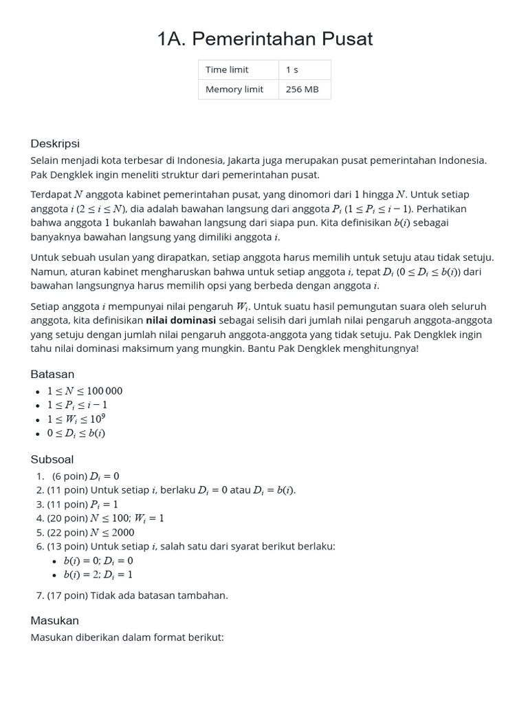 Soal Dan Solusi OSN Informatika 2024 | PDF