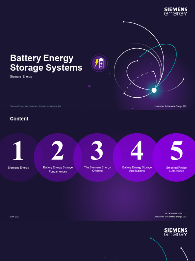 Siemens Battery Energy Storage Systems | PDF | Energy Storage ...