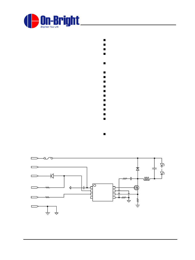 OB3375 LED Driver Datasheet | PDF | Mosfet | Amplifier