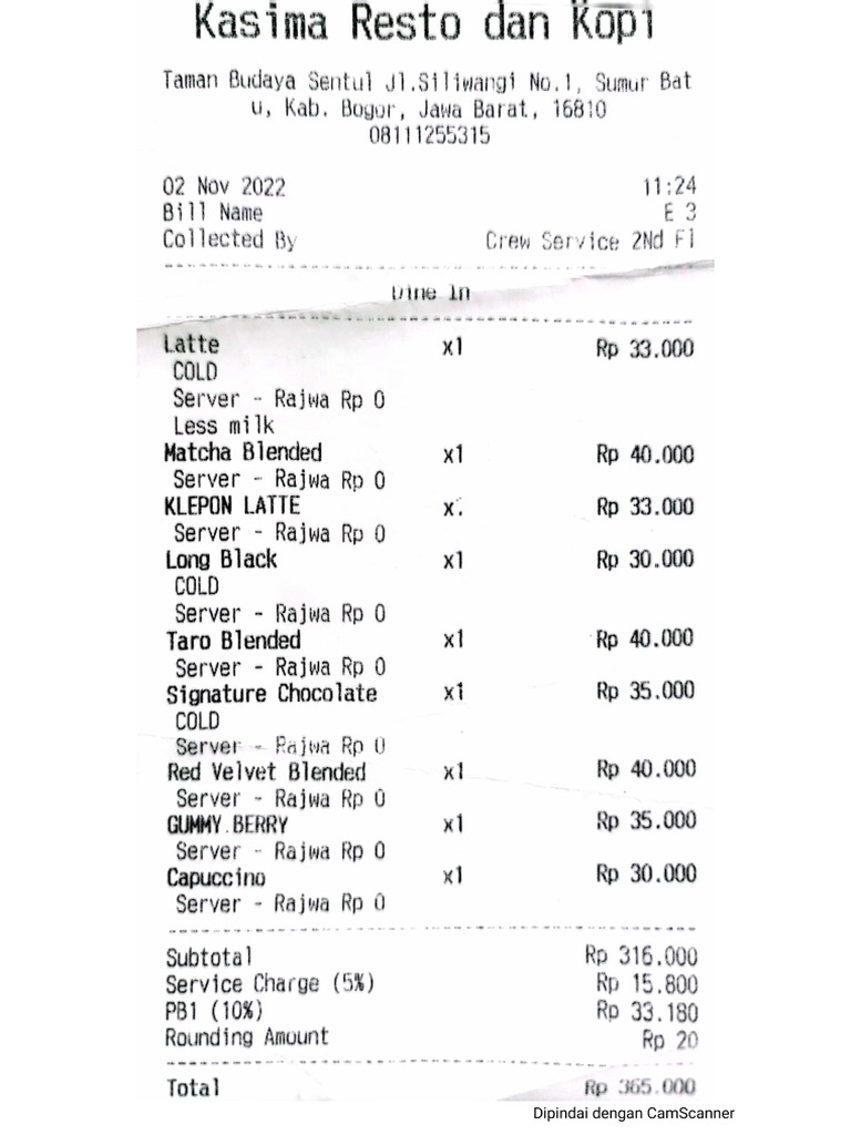 Kasima Resto | PDF