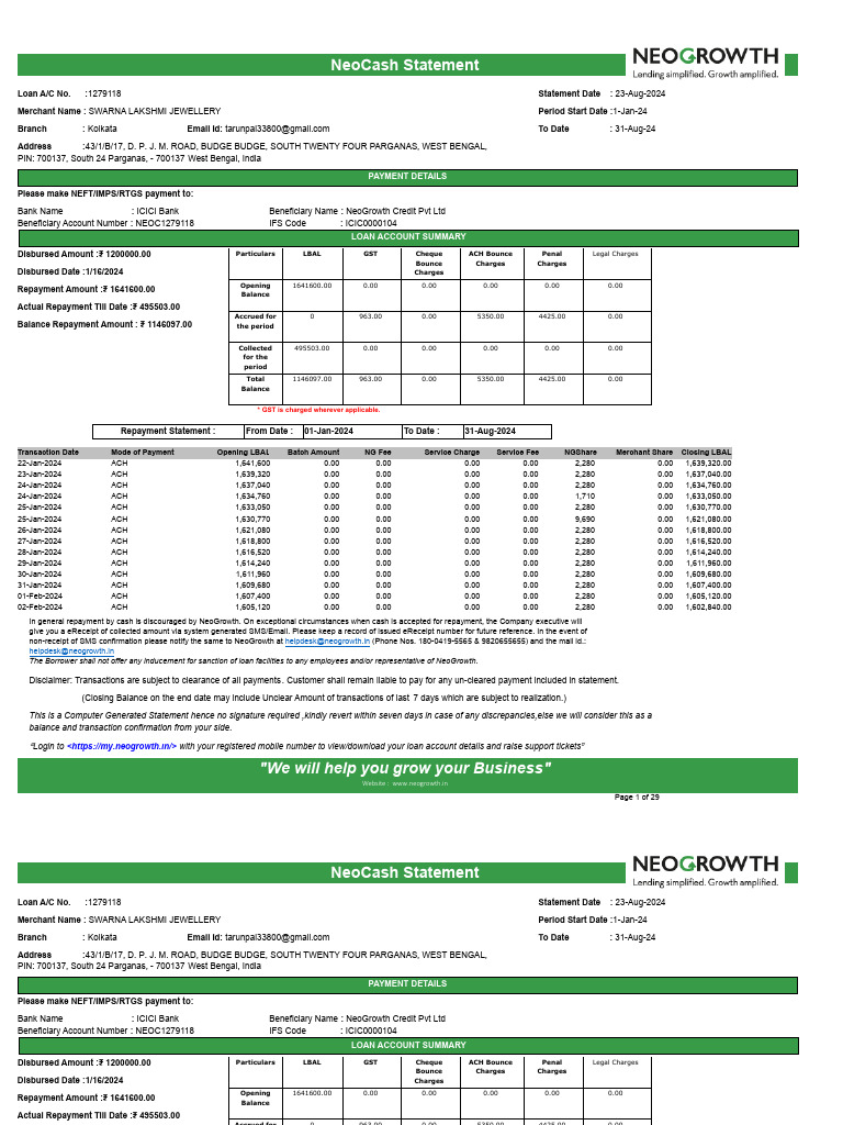 Statement-1747721984949 250520 115031 | PDF | Automated Clearing House ...