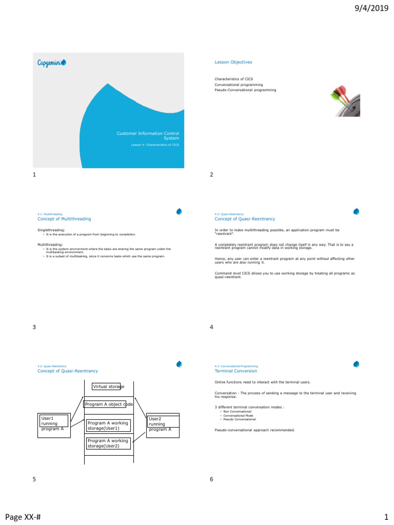 Pseudo-Conversational Programming in CICS | PDF | Thread (Computing ...