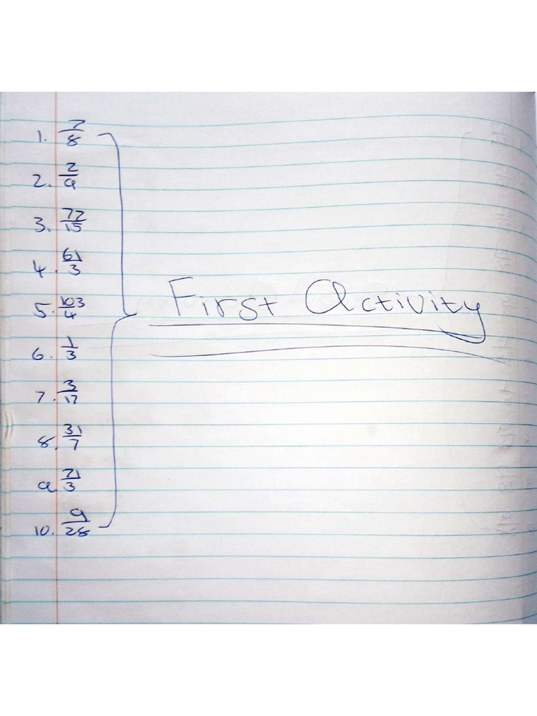 First Activity | PDF