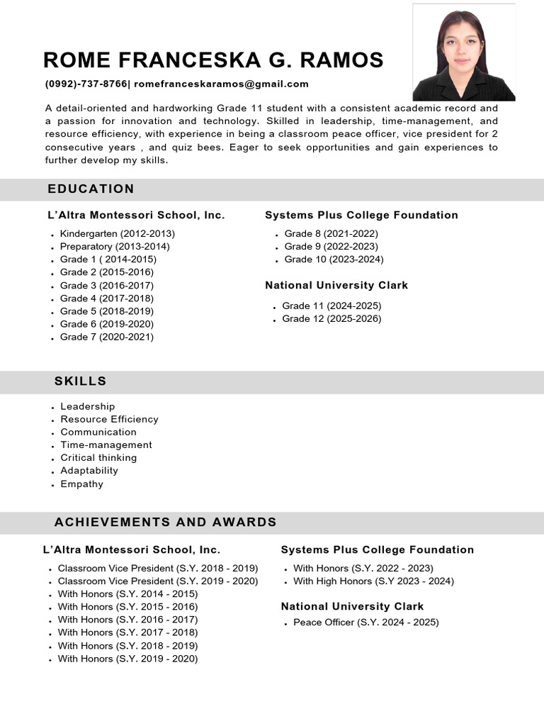 Resume Example | PDF