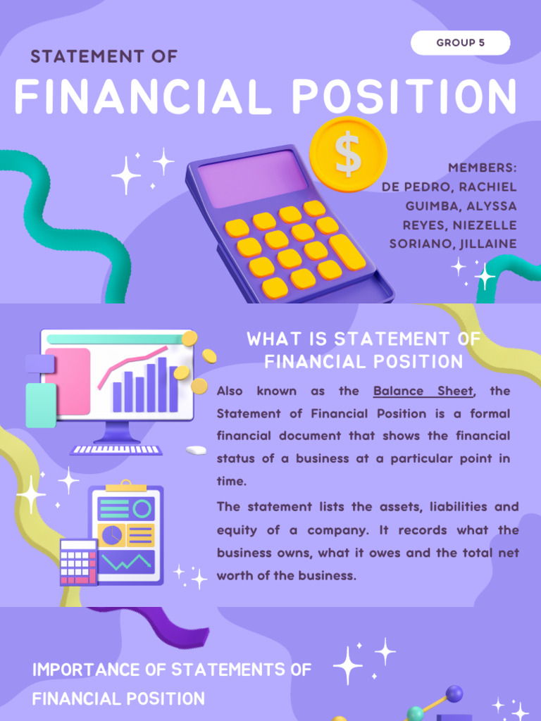 Group 5 - Statement of Financial Position | PDF | Balance Sheet ...