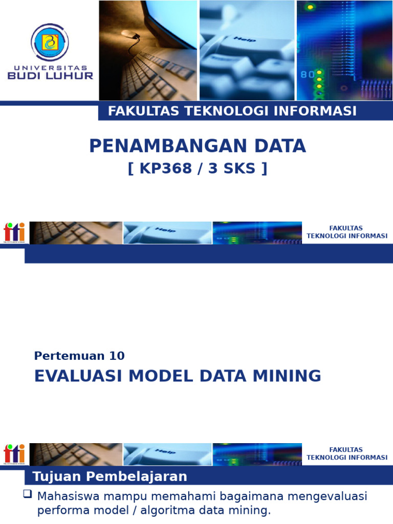 Evaluasi Model Data Mining dan Kinerja | PDF | Receiver Operating ...