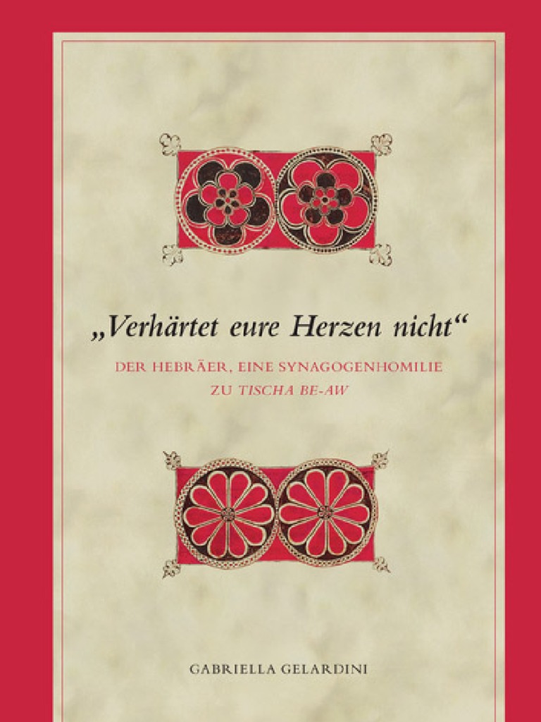 Der Hebraer Eine Synagogenhomilie Zu Tischa Be Aw Biblical - 
