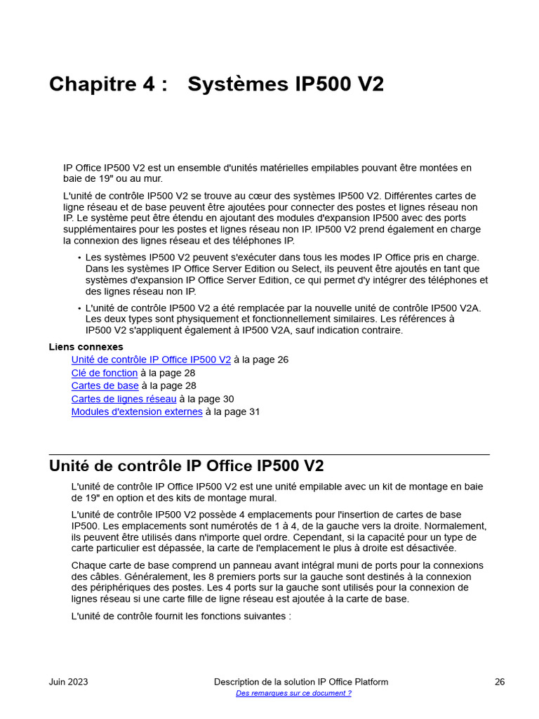 Système IP500 V2 : Caractéristiques et Modules | PDF | Standards de ...