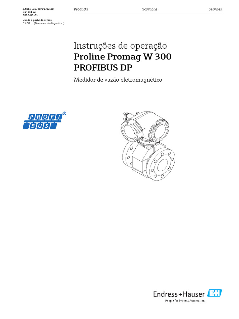 Instruções Proline Promag W 300 DP | PDF | Corrosão | Diodo emissor de luz