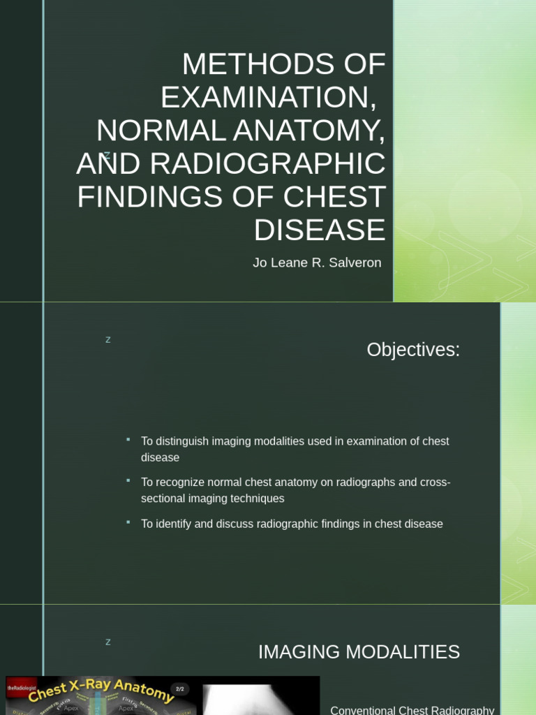 Chest Disease Imaging Techniques Guide | PDF | Lung | Radiography