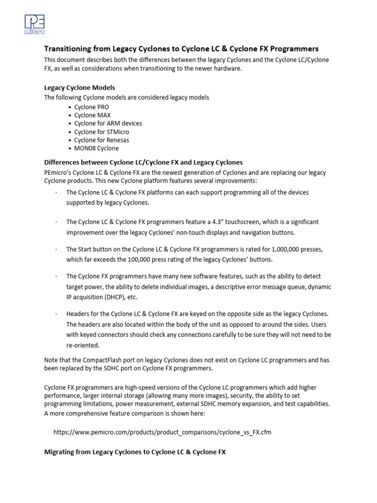 Transitioning From Legacy Cyclones | PDF | Computer Data Storage ...