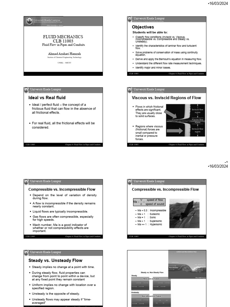 Fluid Flow Principles in Pipes | PDF | Fluid Dynamics | Reynolds Number