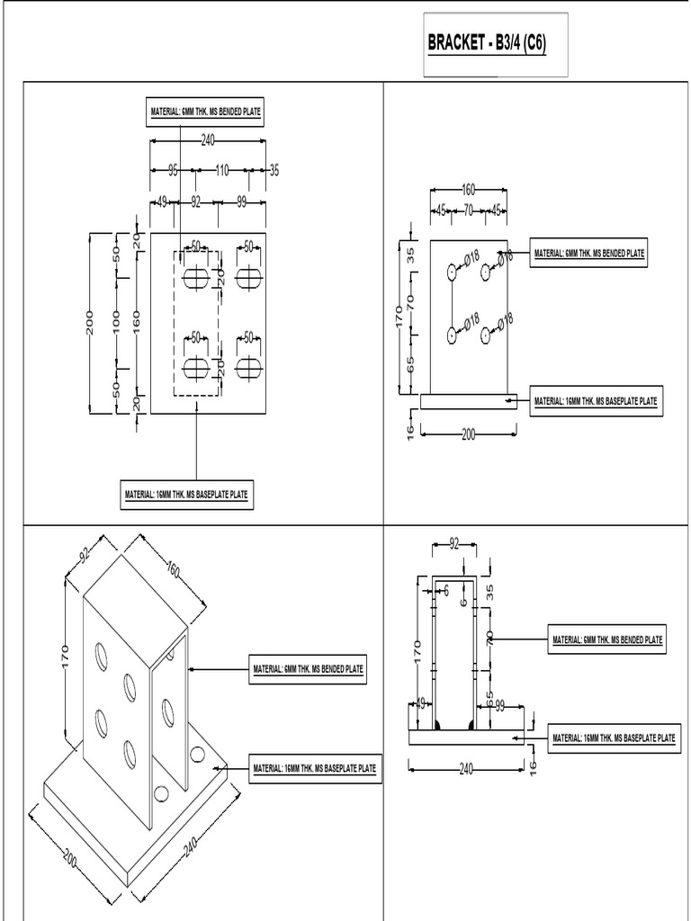 MS Baseplate and Bended Plate Specs | PDF