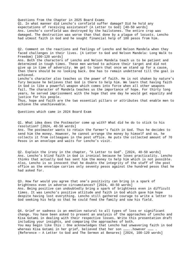 Questions From The Chapter in 2025 | PDF | Hail