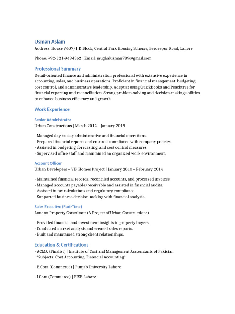 CV Professional | PDF