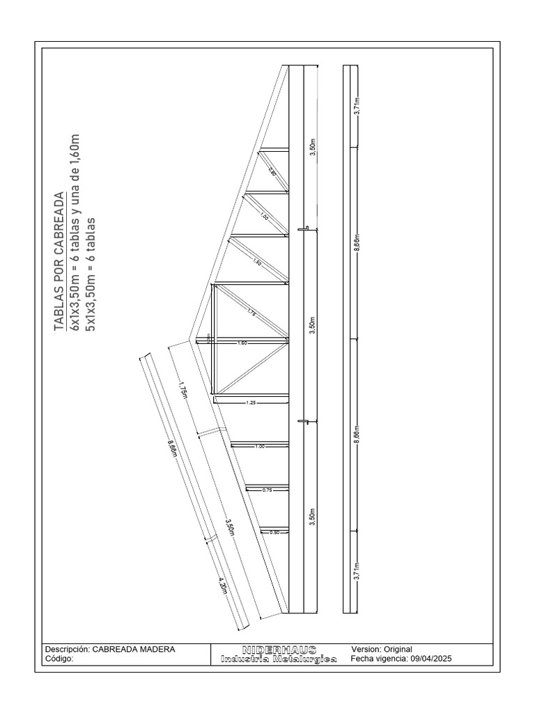 Estructura de Viga Cabreada de Madera | PDF