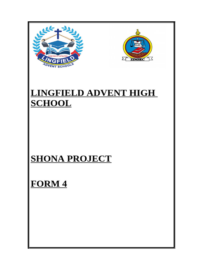 Shona Form 4 Cover Page | PDF