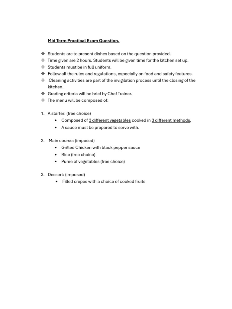 Mid Term Practical Exam Question | PDF