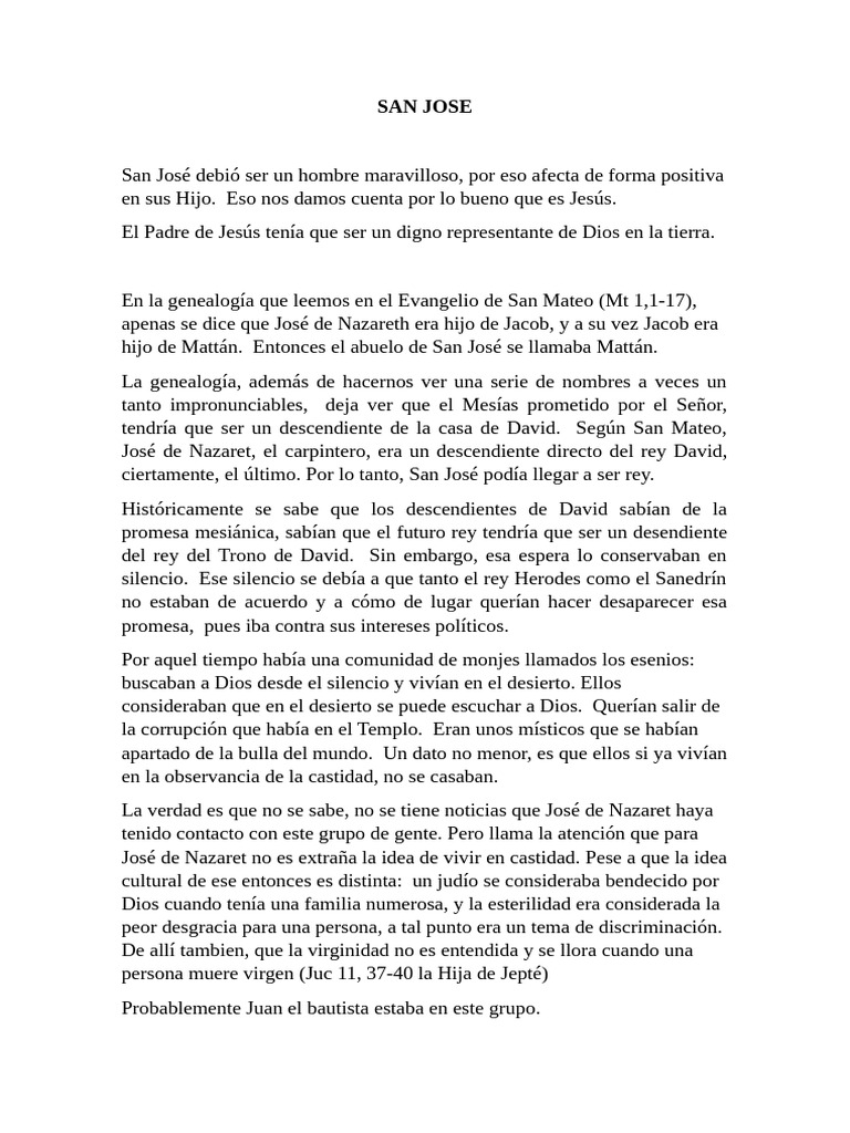 San Jose | PDF | San José | María, madre de Jesús