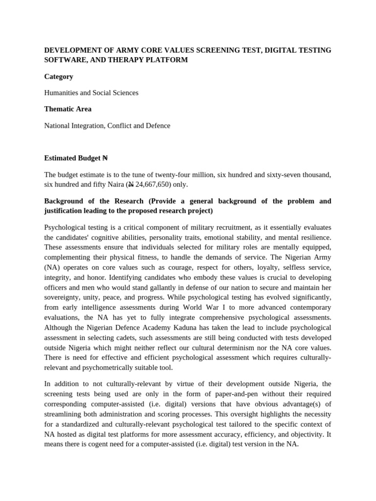 Concept Note | PDF | Psychometrics | Integrity