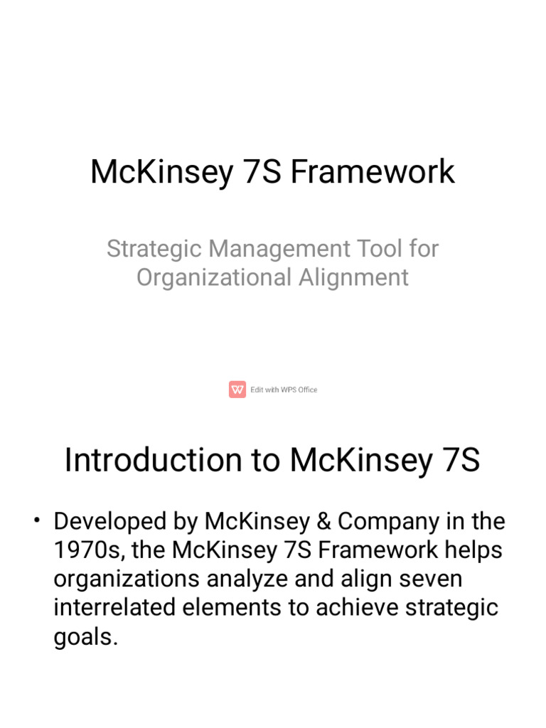 McKinsey 7S Presentation | PDF