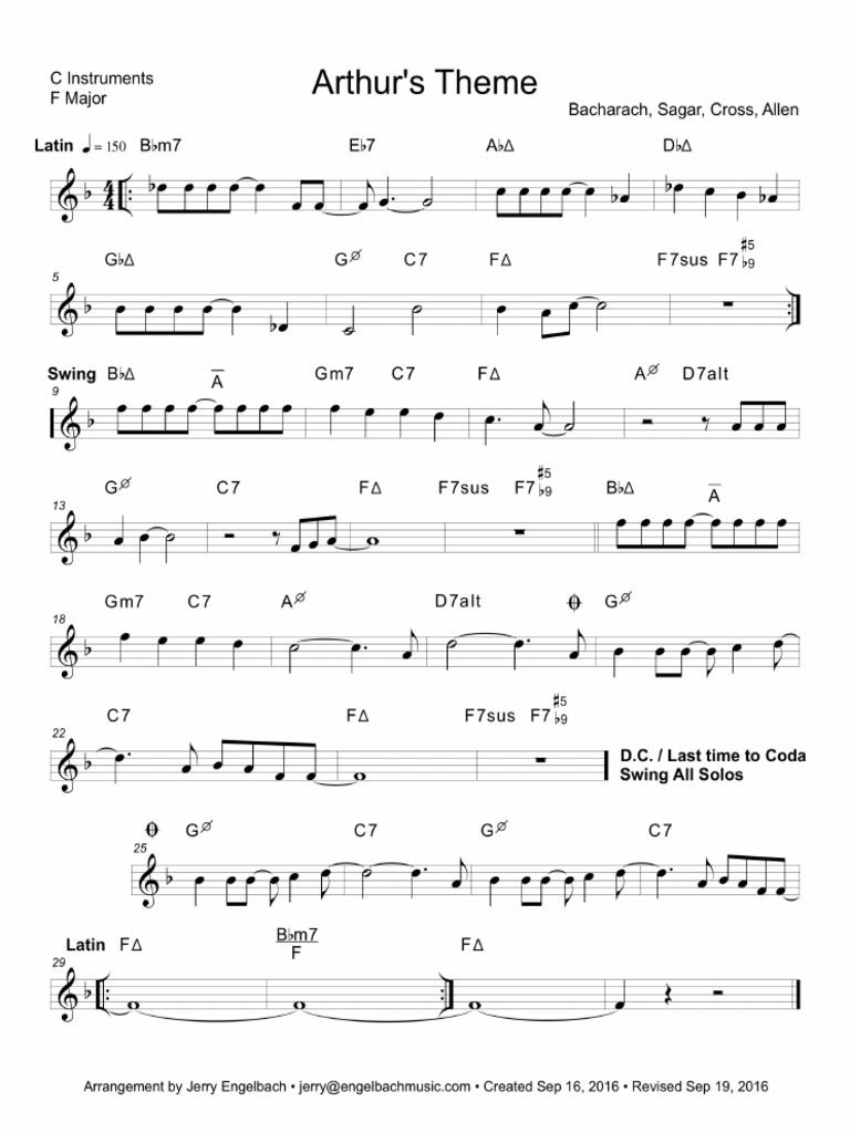 Arthur's Theme | PDF