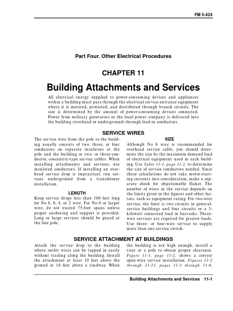 Building Attachments and Services: Part Four. Other Electrical ...