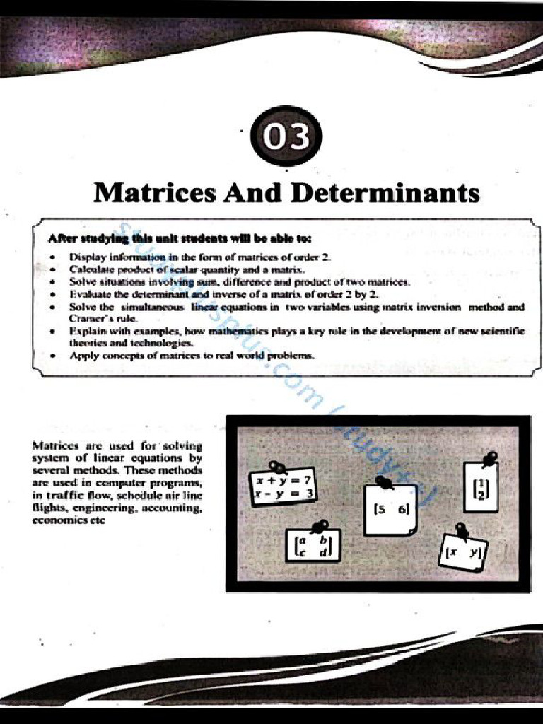 Maths NBF Class 10 Chapter No 3 | PDF